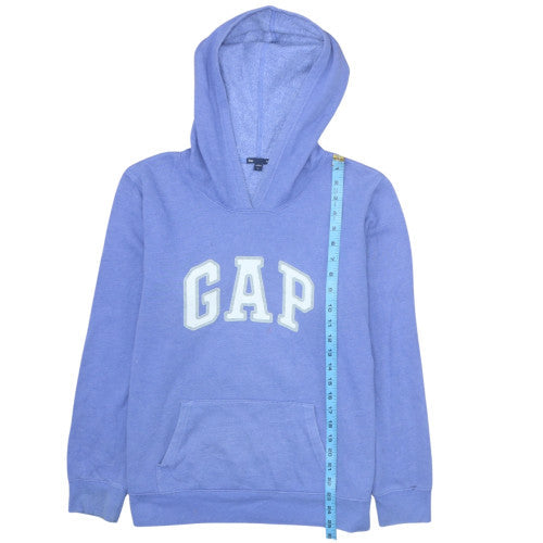 GAP Women Blue Pullover Hoodie L Cotton Blend Soft Fleece
