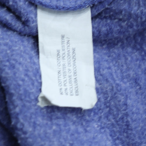 GAP Women Blue Pullover Hoodie L Cotton Blend Soft Fleece