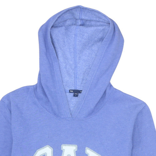 GAP Women Blue Pullover Hoodie L Cotton Blend Soft Fleece