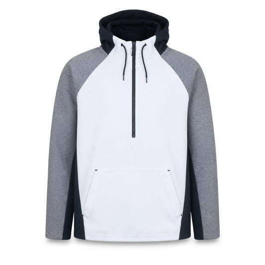 Front view of Nike Men's Grey 1/2 Zip Hoodie, size L, Sportswear