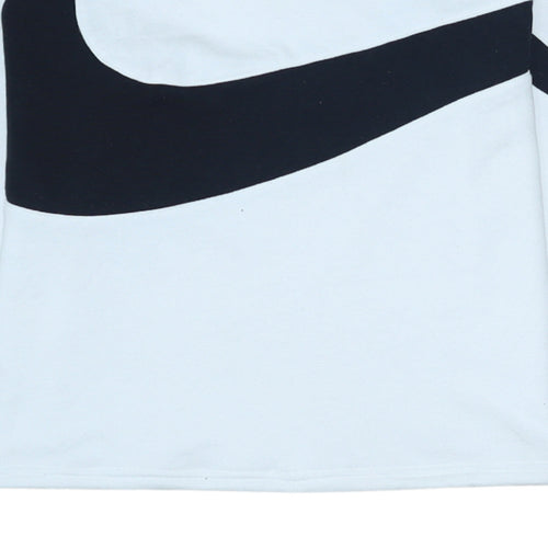Nike Women's White Black Crew Neck Pullover Sweatshirt M