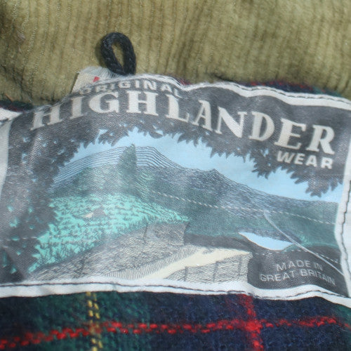 Highlander Men’s Green Waxed Cotton Country Jacket Coat L