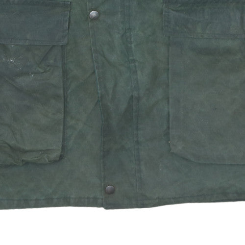 Highlander Men’s Green Waxed Cotton Country Jacket Coat L