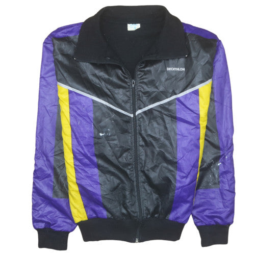 Decathlon Women’s Black & Purple 90s Track Jacket Size M Polyester