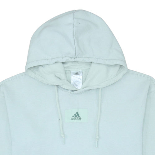 Adidas Womens Light Blue Pullover Hoodie XS Cotton Blend