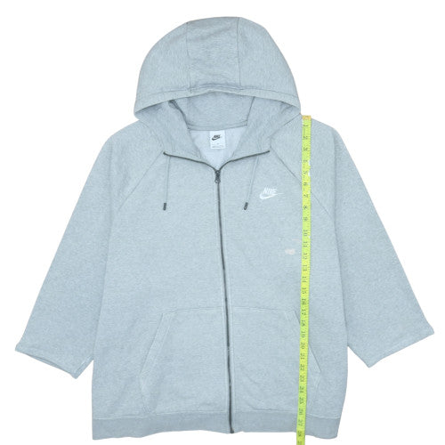 Nike Men's Grey 3XL Full Zip Hoodie with Logo