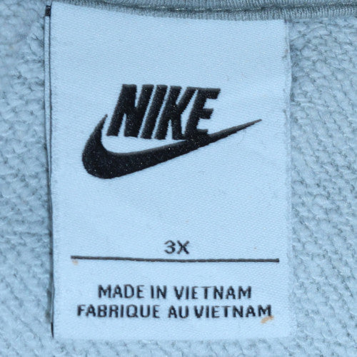 Nike Men's Grey 3XL Full Zip Hoodie with Logo