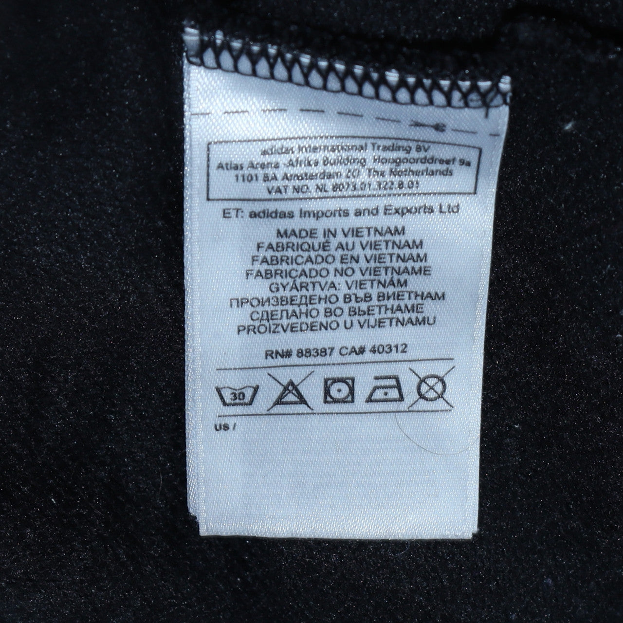 Adidas Womens Black XS Full Zip Hoodie Climalite Cotton Hooded Sweatshirt