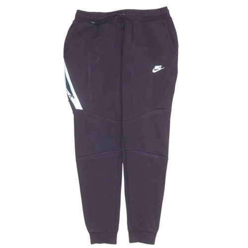 Nike Men's Black Jogger Trousers M Regular Fit Fleece