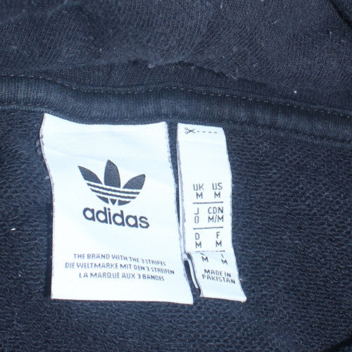 Adidas Mens Black Pullover Hoodie Size M Regular Fit Fleece