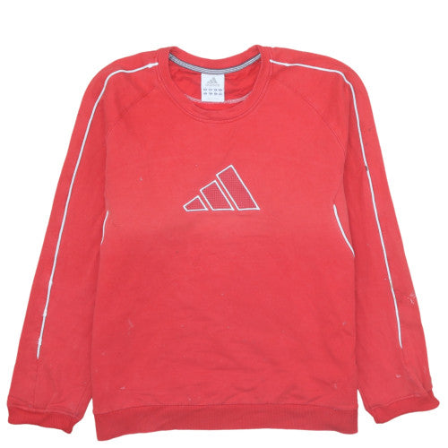 Adidas Men's Red XL Pullover Sweatshirt Crew Neck Fleece Sports Top