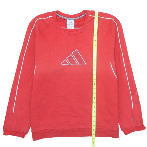 Adidas Men's Red XL Pullover Sweatshirt Crew Neck Fleece Sports Top