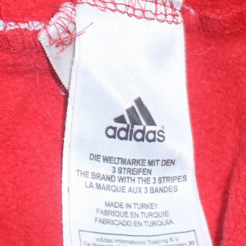 Adidas Men's Red XL Pullover Sweatshirt Crew Neck Fleece Sports Top