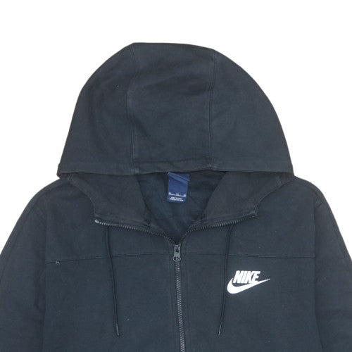 Nike Men's Black XL Full Zip Hooded Fleece Sweatshirt