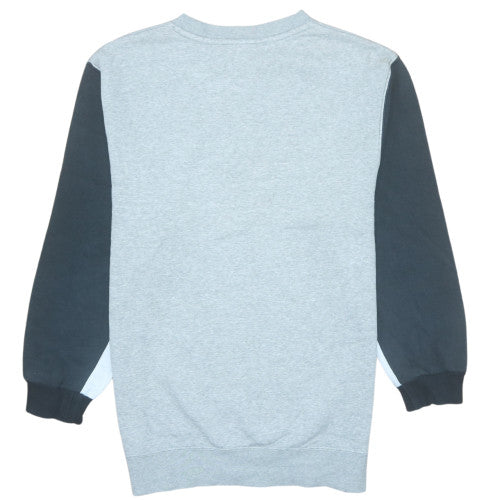 Nike Men's Grey Colourblock Crew Neck Sweatshirt Size S