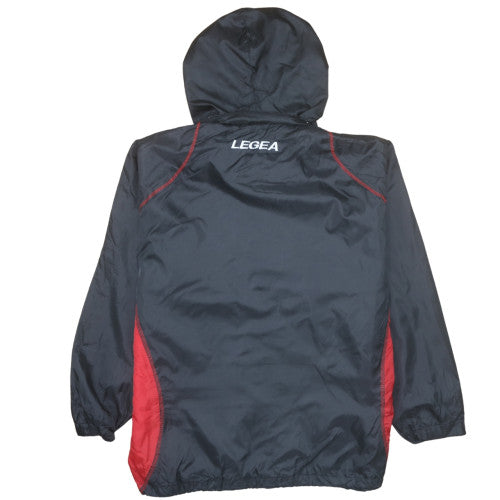 Legea Men's Black Red XL Windbreaker Hooded Active Jacket