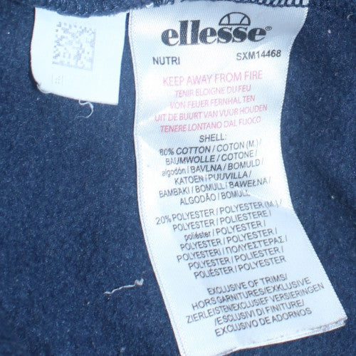 Ellesse Mens Red & Blue Pullover Hoodie S Logo Sports Sweatshirt