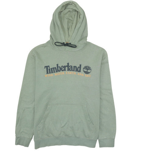 Timberland Men’s Green Pullover Hoodie L Regular Fit Outdoor Style
