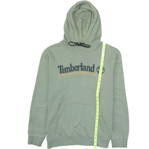 Timberland Men’s Green Pullover Hoodie L Regular Fit Outdoor Style