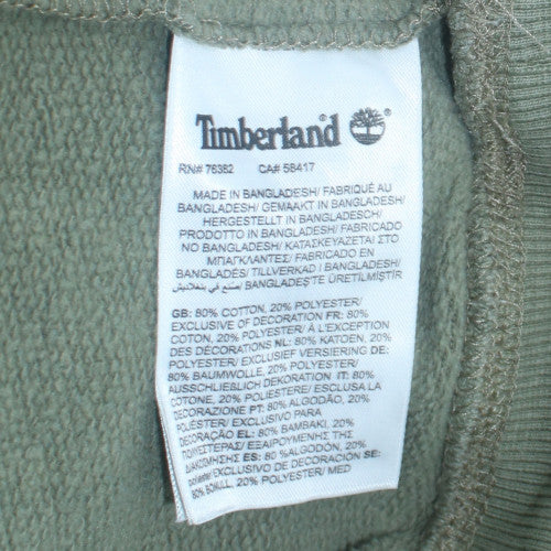 Timberland Men’s Green Pullover Hoodie L Regular Fit Outdoor Style