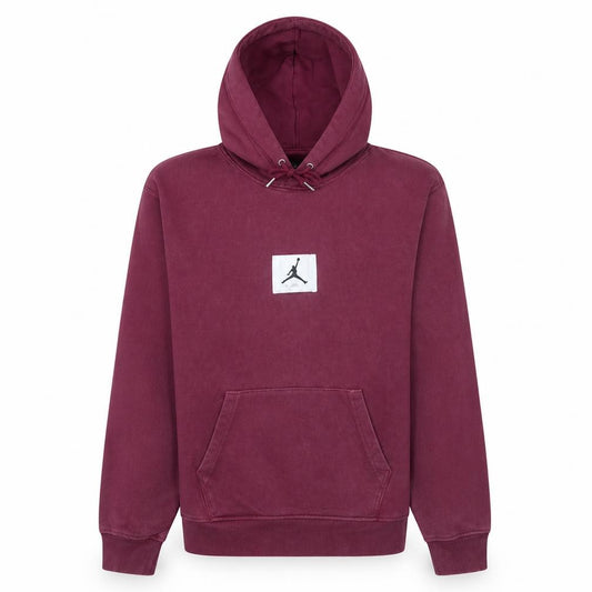 Front view of Jordan men’s purple pullover hoodie xl logo fleece sportswear