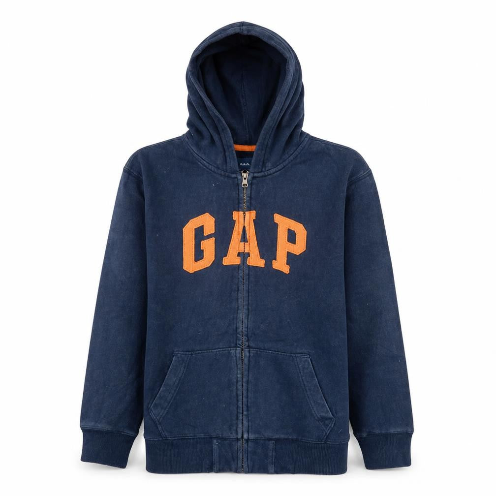 GAP Kids Boys Navy Blue Full Zip Hoodie 13XL Cotton Fleece Sweatshirt