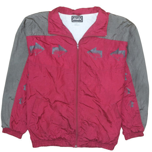 Must Be Sport Men's Red Grey XL Retro 90s Track Jacket