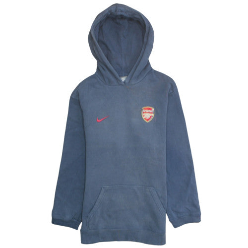 Nike Boys Blue Arsenal Pullover Hoodie XL 13-14 Years Fleece Sweatshirt