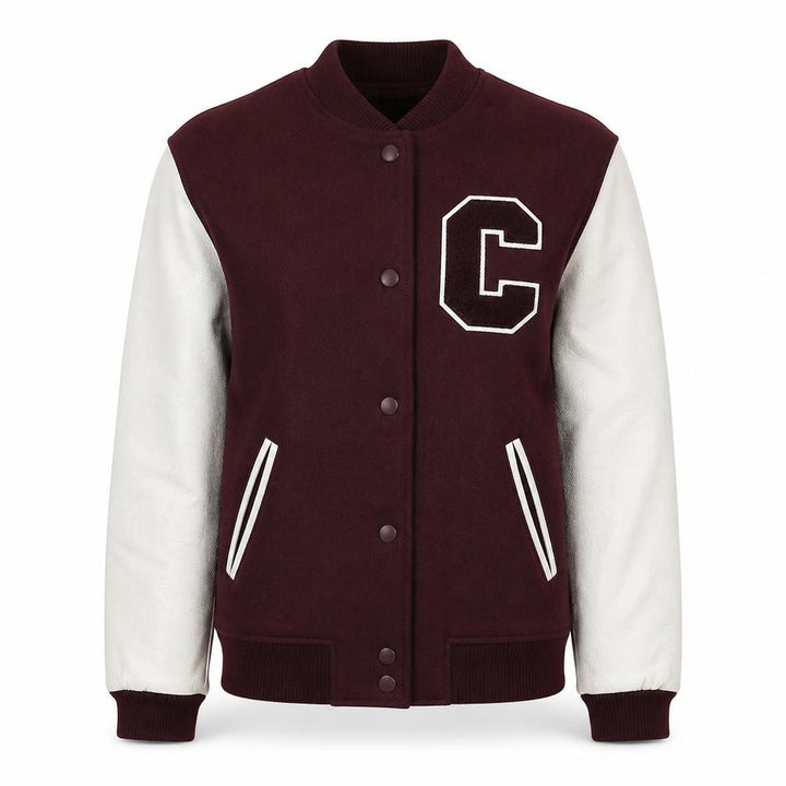 Pull&Bear Women's Brown Varsity Jacket S Collegiate Style