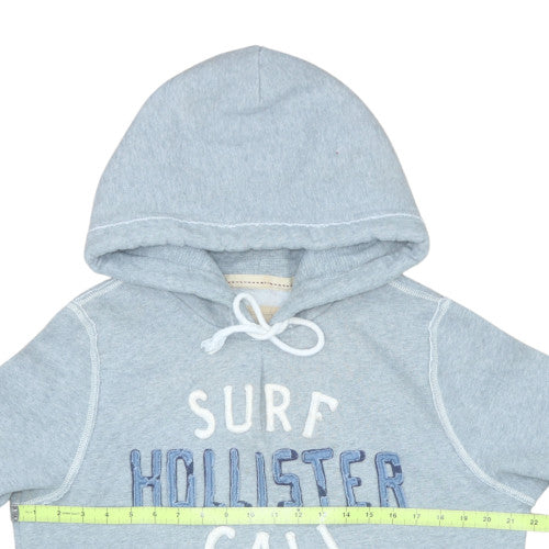 Hollister Men's Blue Pullover Hoodie M Surf Cali Fleece Sweatshirt
