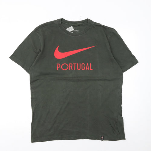 Nike Men’s Green Portugal Graphic Sports T-Shirt Size M