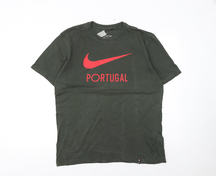 Nike Men’s Green Portugal Graphic Sports T-Shirt Size M