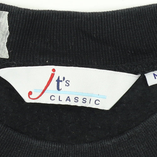 JT's Classic Women's Black Owl Print Pullover Sweatshirt M