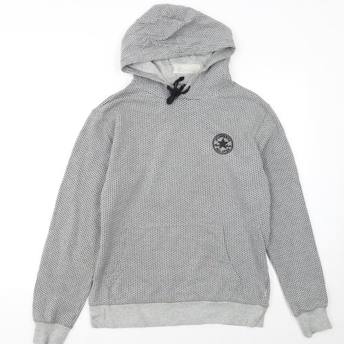 Converse Womens Grey Polka Dot Pullover Hoodie Medium