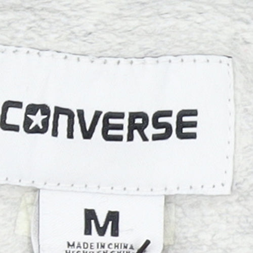Converse Womens Grey Polka Dot Pullover Hoodie Medium