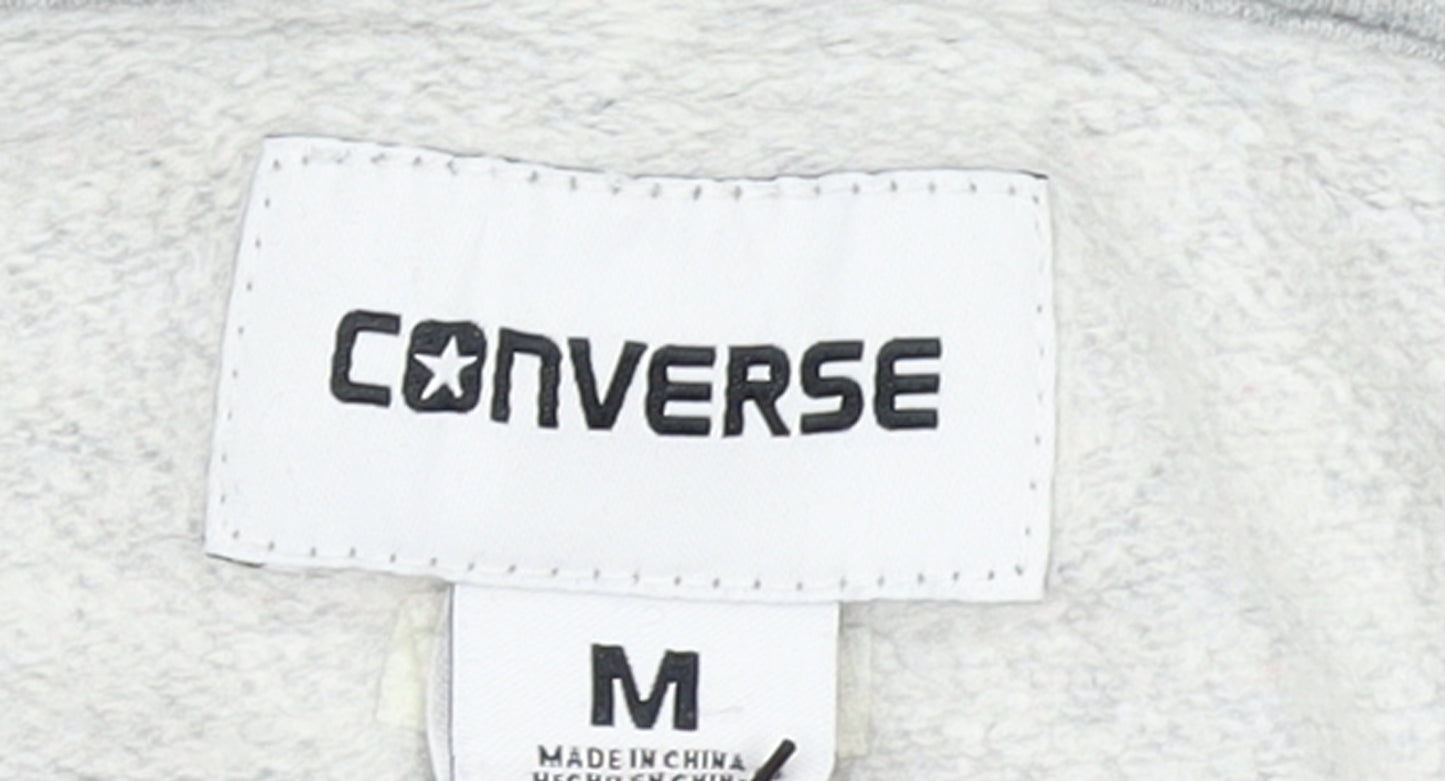 Converse Womens Grey Polka Dot Pullover Hoodie Medium