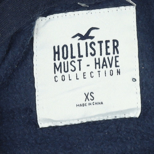 Hollister Womens Navy XS Pullover Hoodie Must-Have Collection Cotton Blend