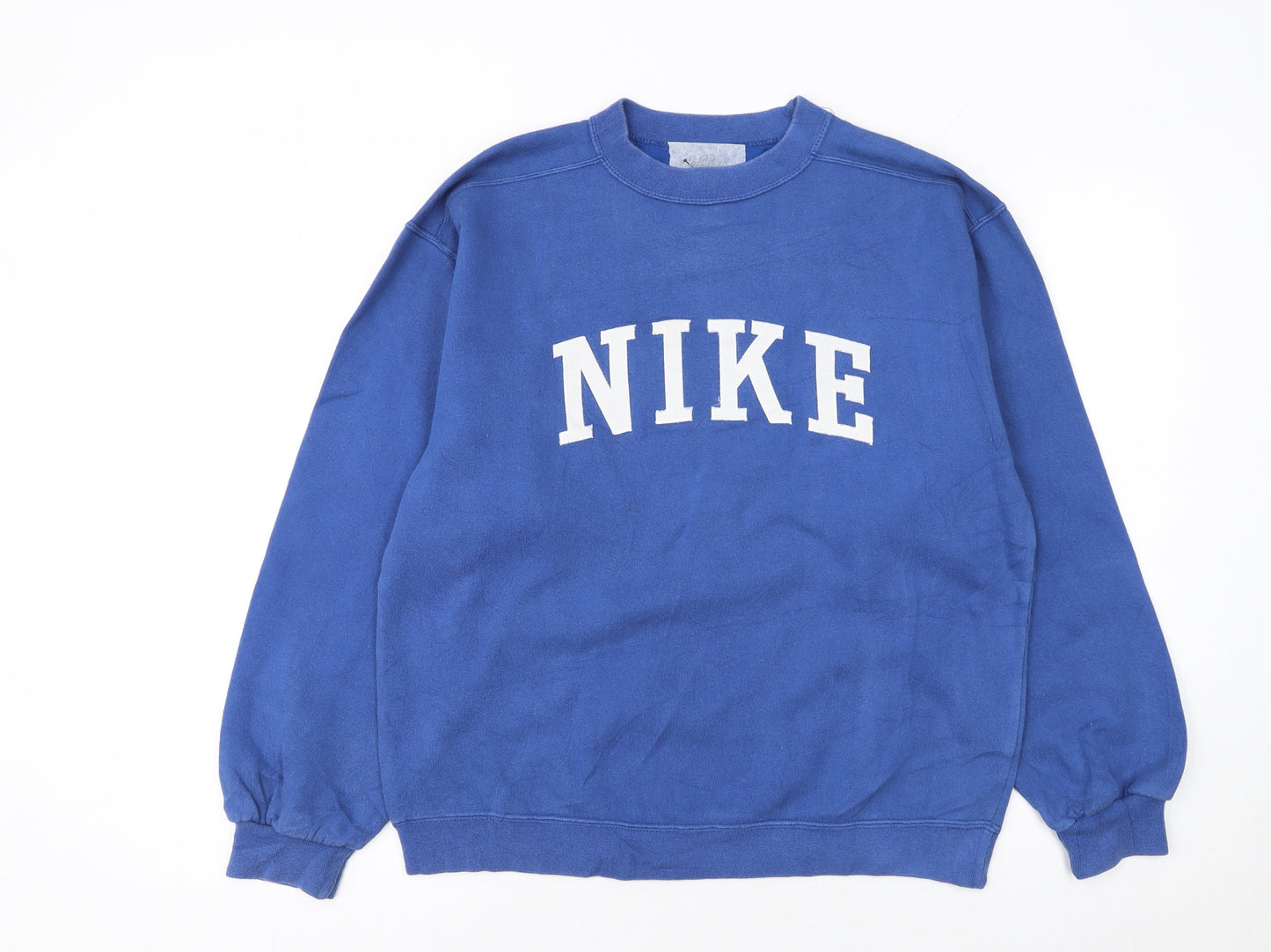 Nike Boys Blue Crew Neck Pullover Sweatshirt L 152-164cm Cotton Blend