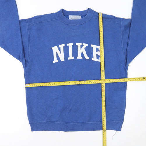 Nike Boys Blue Crew Neck Pullover Sweatshirt L 152-164cm Cotton Blend