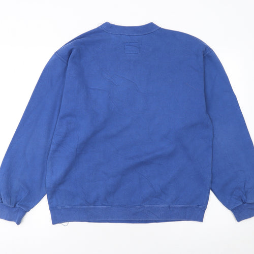 Nike Boys Blue Crew Neck Pullover Sweatshirt L 152-164cm Cotton Blend