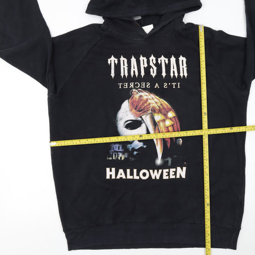 Trapstar Men's Black 2XL Pullover Halloween Graphic Hoodie