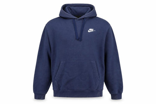 Front view of Nike Men's Blue Pullover Hoodie Small Regular Fit Sportswear