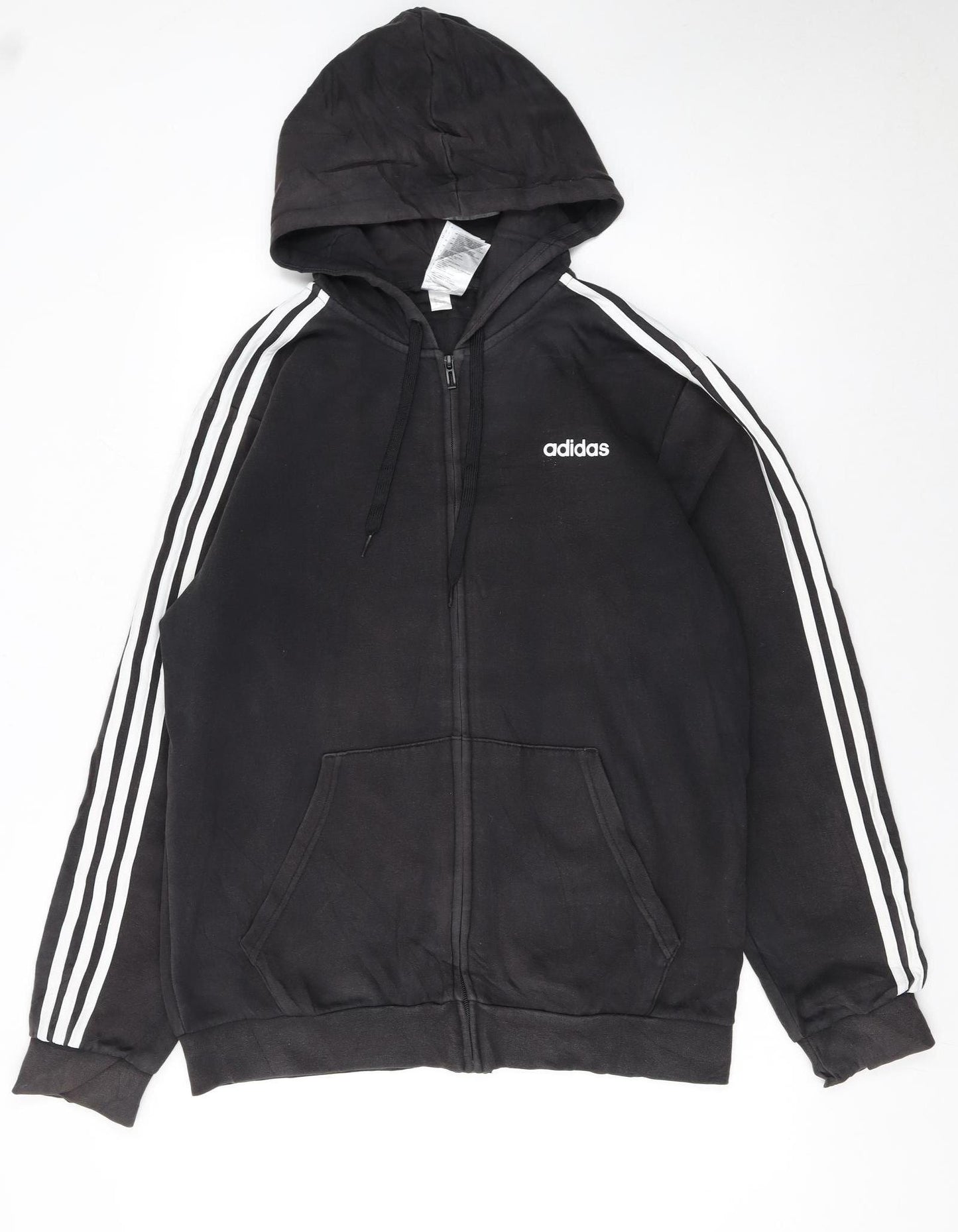 Adidas Men's Black Full Zip Hoodie Size L Sports Style