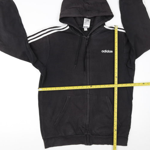 Adidas Men's Black Full Zip Hoodie Size L Sports Style