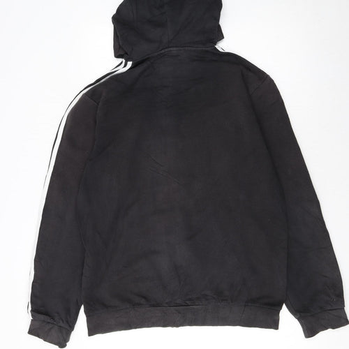 Adidas Men's Black Full Zip Hoodie Size L Sports Style