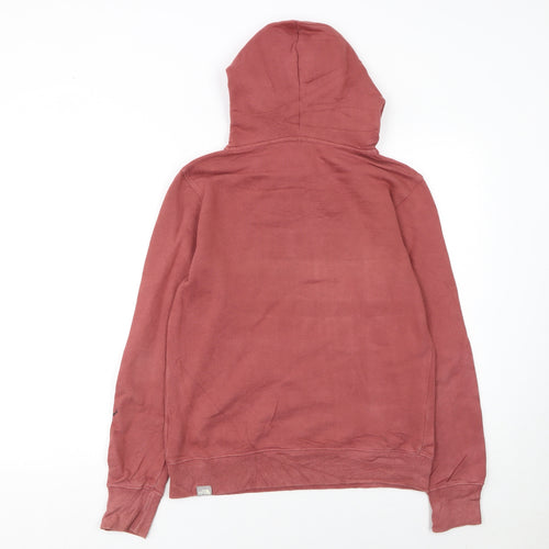The North Face Womens Pink Pullover Hoodie Small Cotton Blend Casual