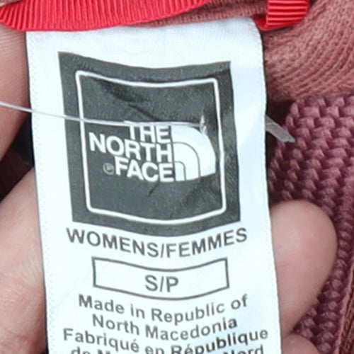 The North Face Womens Pink Pullover Hoodie Small Cotton Blend Casual