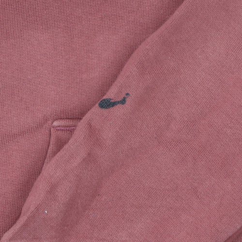 The North Face Womens Pink Pullover Hoodie Small Cotton Blend Casual