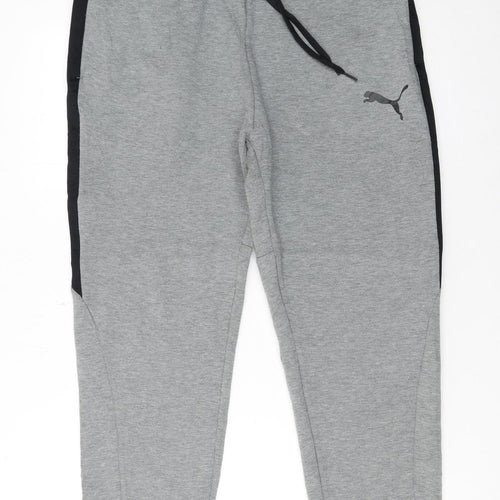 Puma Men's Grey Jogger Trousers L Regular Fit Pants