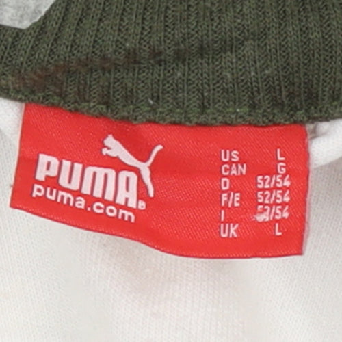 Puma Men's White Track Jacket L Full Zip Sportswear